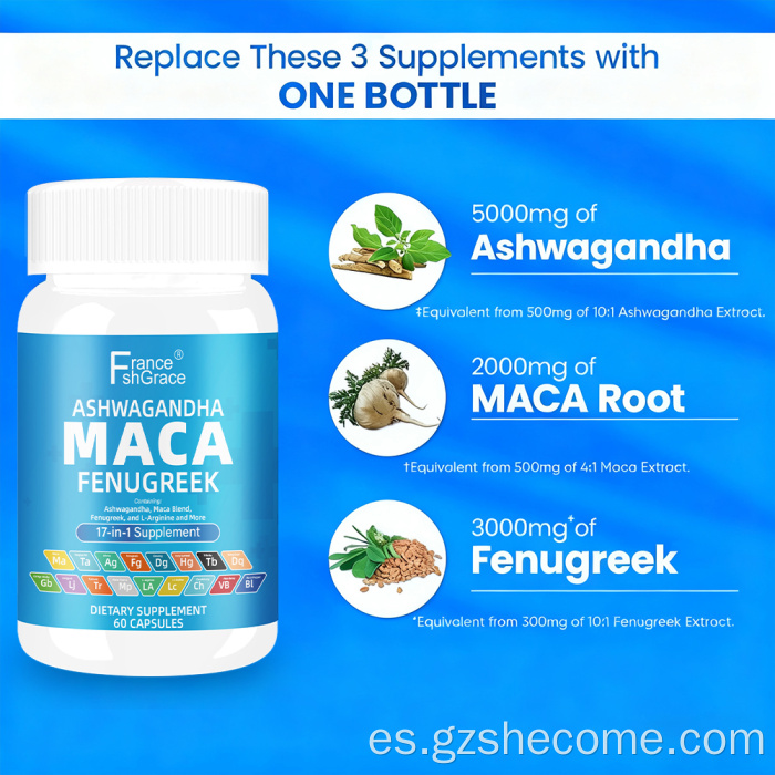 Maca apoya la salud reproductiva Cápsula de extracto de maca vegana